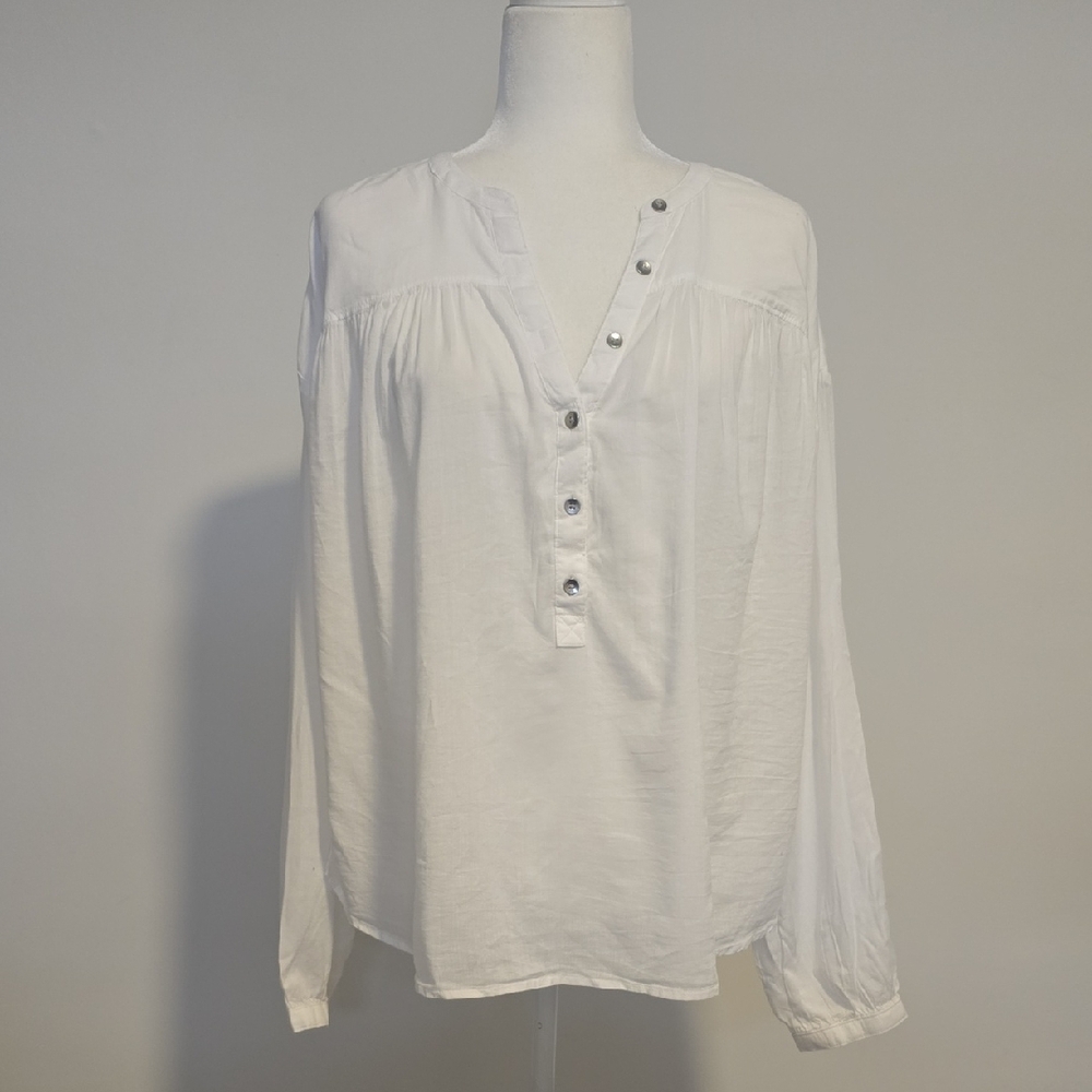 Sonoma White Button-Front Blouse